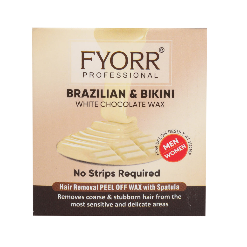 FYORR Unisex Adult Brazilian Bikni Senstivite Areas White Chocolate Katori Peel Off Wax (80Gram)