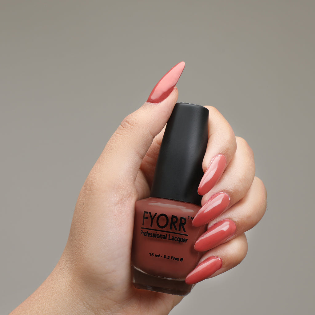 FYORR Coffee Nude Long Lasting Nail Polish, 15 ml (FNNP-26)