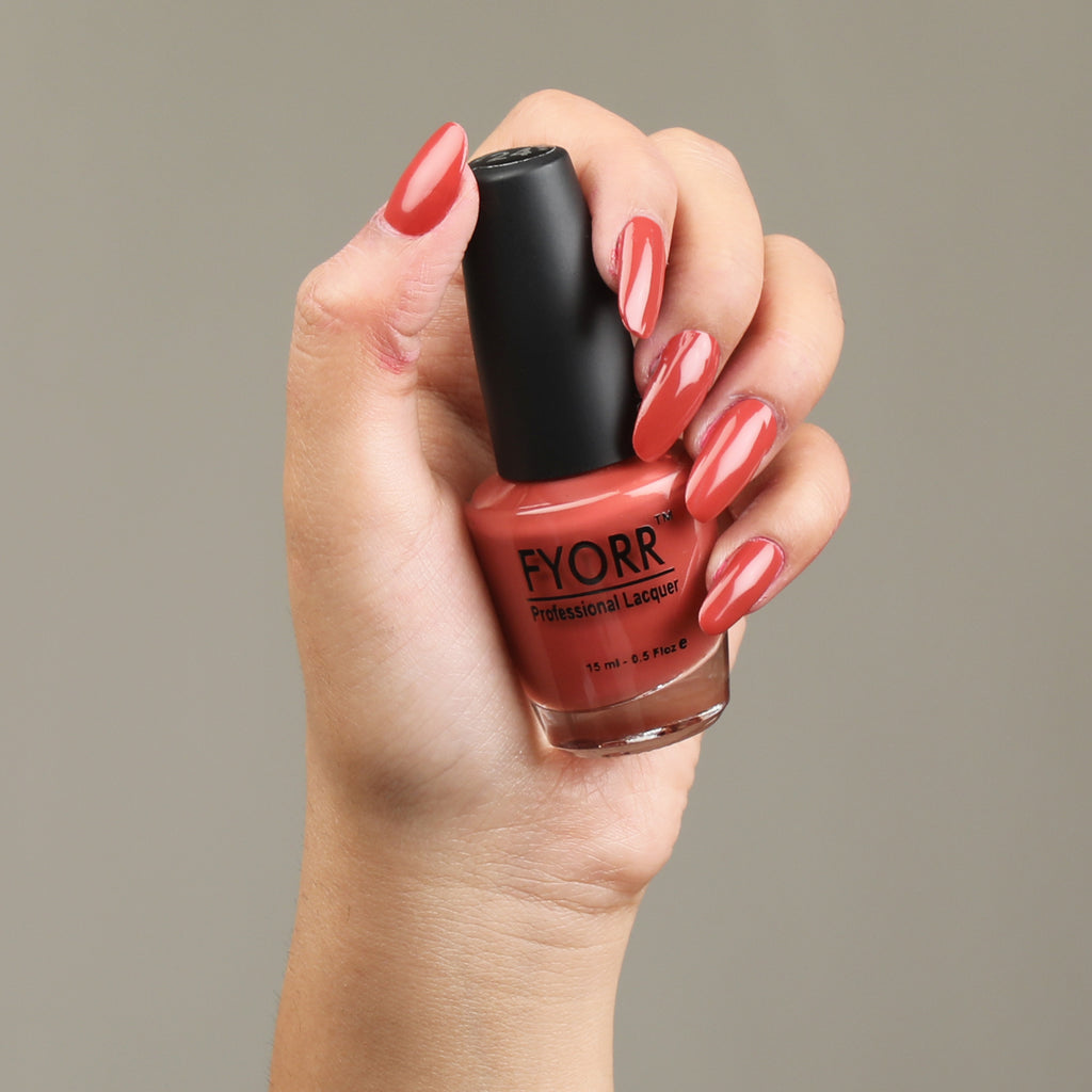 FYORR Warm Brown Long Lasting Nail Polish, 15 ml (FNNP-24)