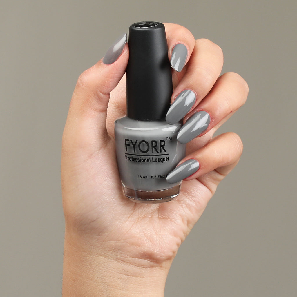 FYORR Perfect Grey Matte Nail Polish Long Lasting Smooth Finish Nail Enamel (Grey Perfecto), 15Ml