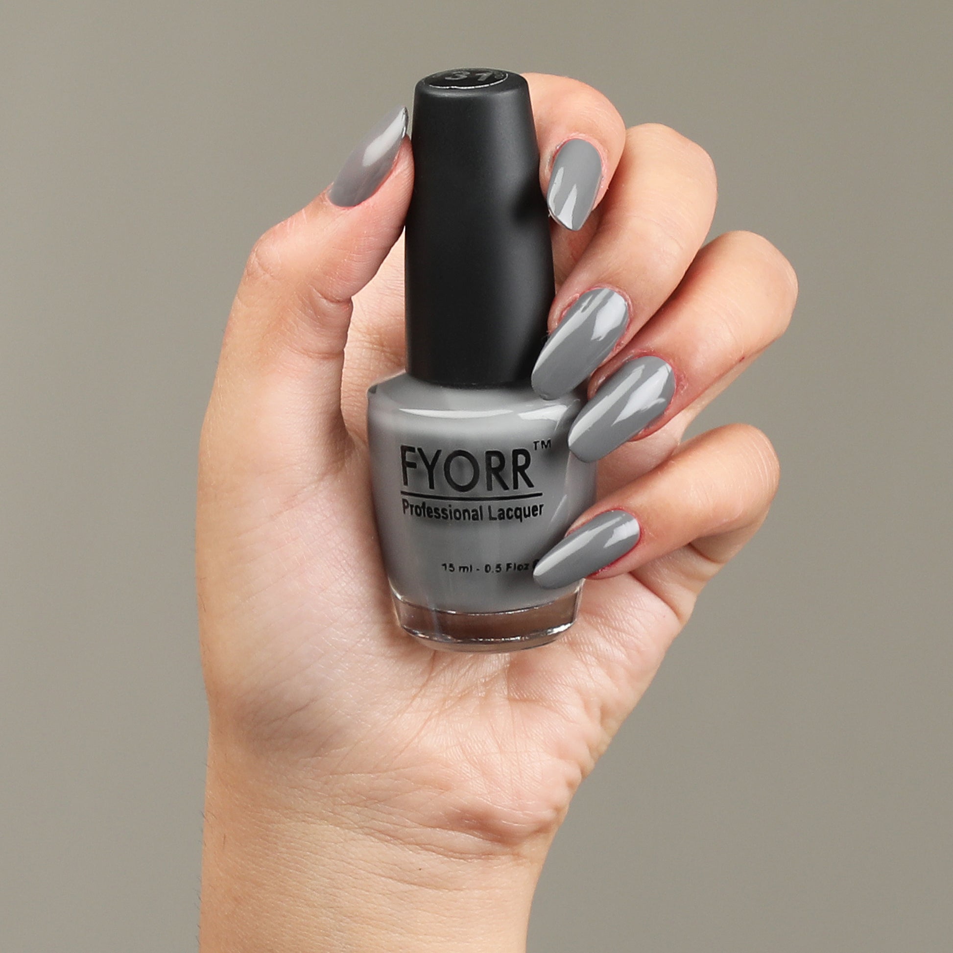 FYORR Perfect Grey Matte Nail Polish Long Lasting Smooth Finish Nail Enamel (Grey Perfecto), 15Ml