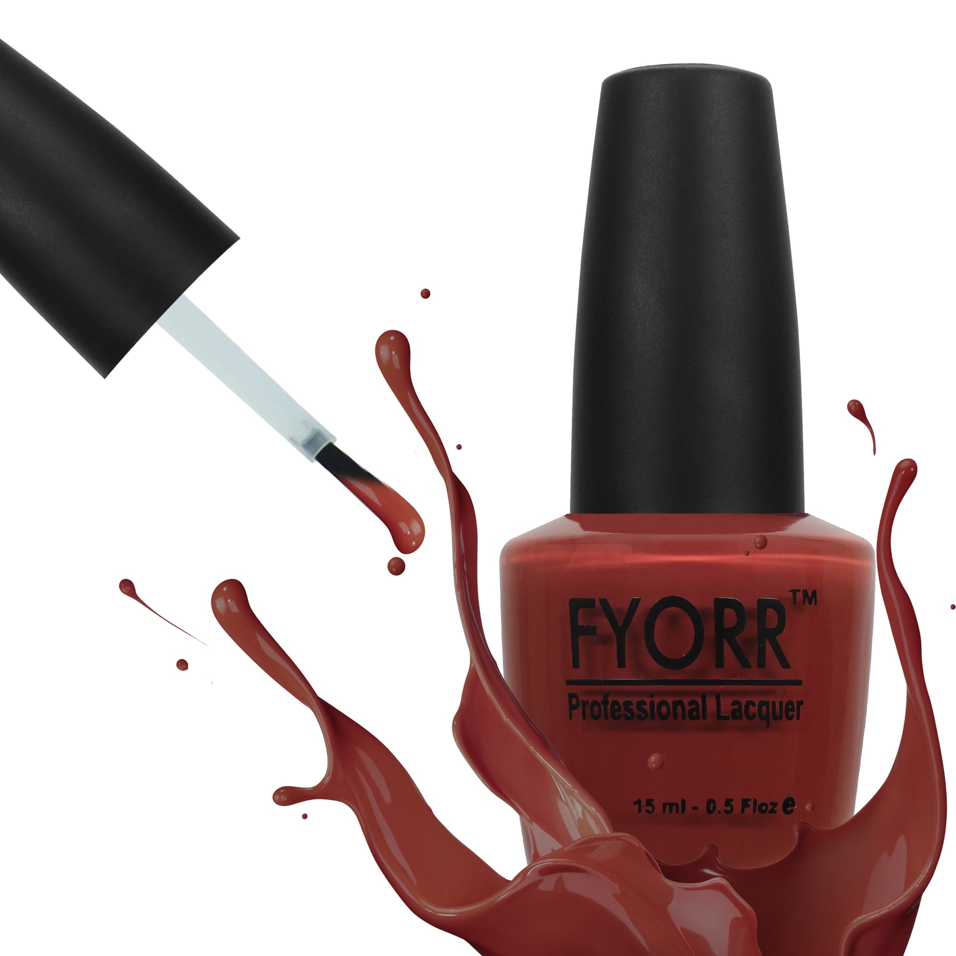 FYORR 15ML Quick Dry Long Lasting Smooth Finish Nail Polish (Warm Brown)