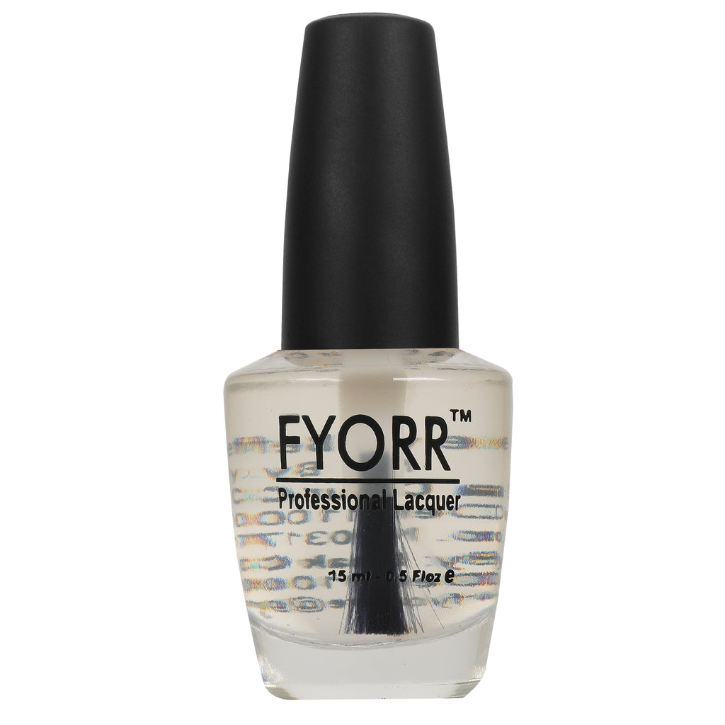 FYORR Transparent Matte Nail Polish Long Lasting Smooth Finish Nail Enamel (Top Base Coat), 15Ml