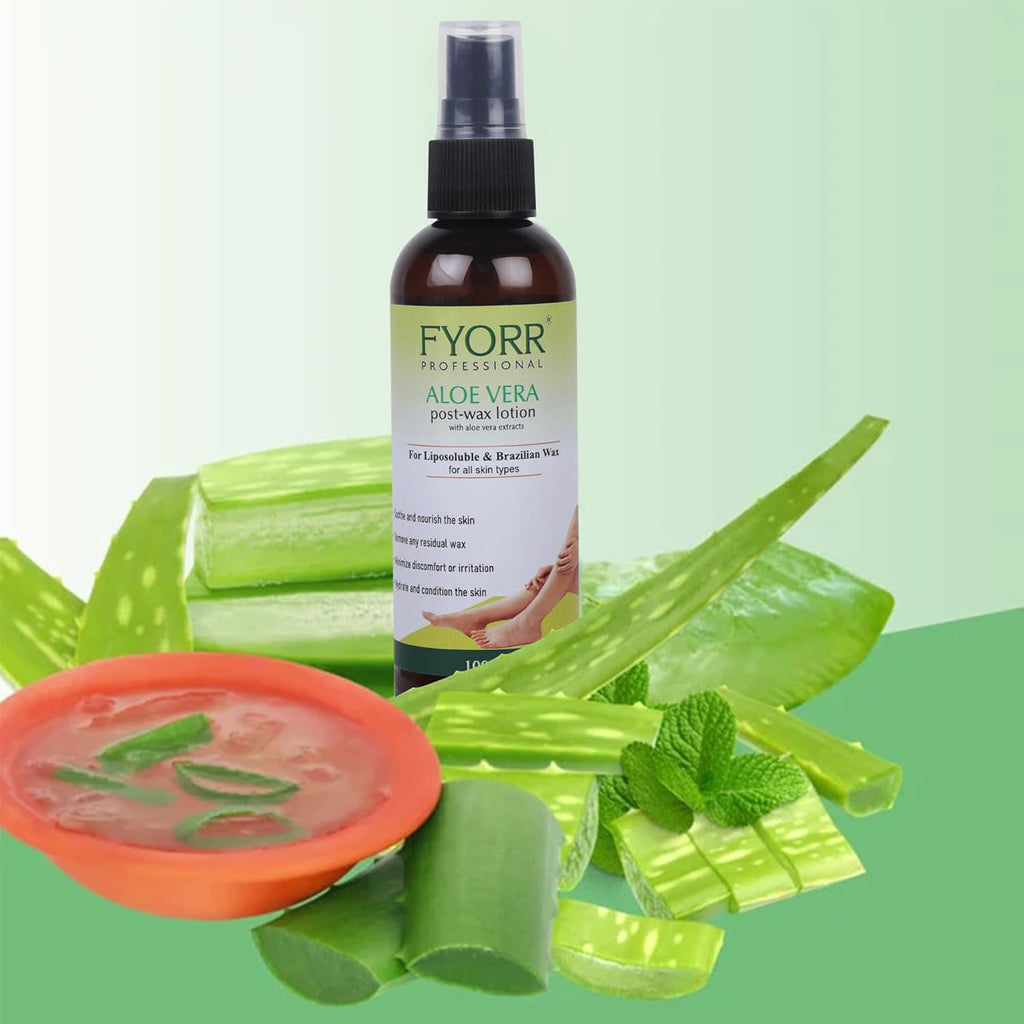 FYORR Post Wax Lotion For Reduce Irritation/Sooth Skin After Wax | Eliminate Wax Residues | Even/Moisturized/Bacteria Free/Soothing Skin After Waxing Wax Oil (Aloevera)