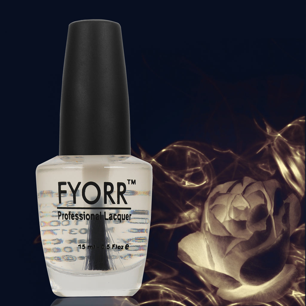 FYORR Transparent Matte Nail Polish Long Lasting Smooth Finish Nail Enamel (Top Base Coat), 15Ml