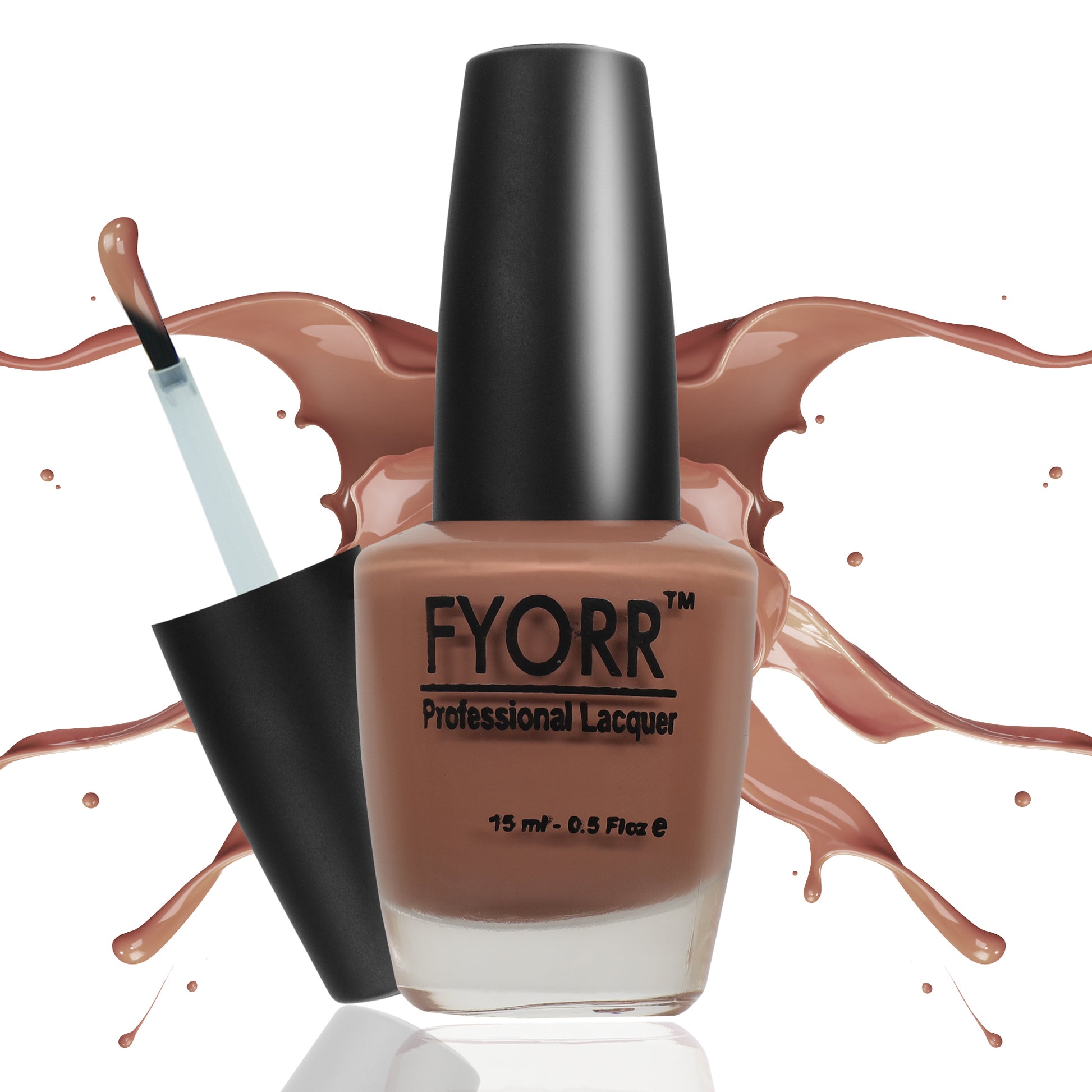 FYORR® Grey and Nude Choco Collection Nail Polish - Pack of 2 (15 Ml Each)