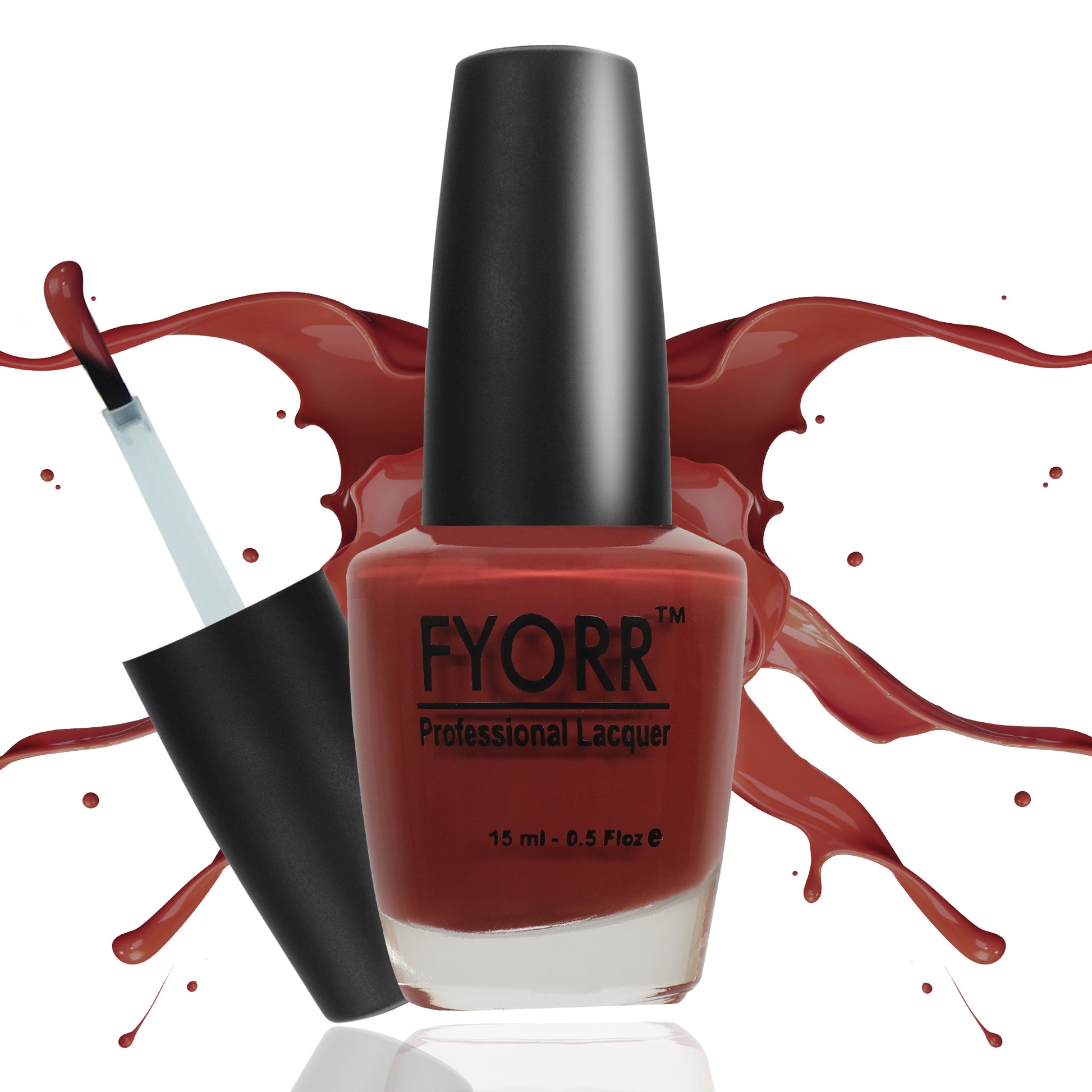FYORR Warm Brown Long Lasting Nail Polish, 15 ml (FNNP-24)