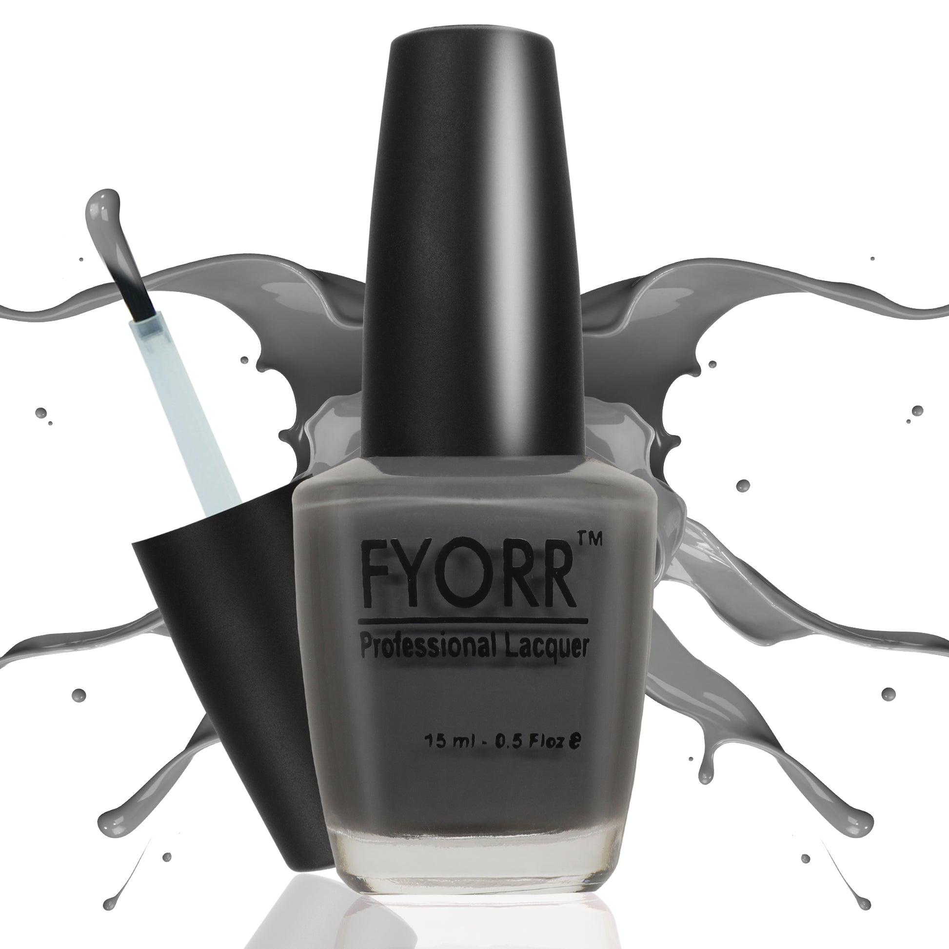 FYORR Perfect Grey Matte Nail Polish Long Lasting Smooth Finish Nail Enamel (Grey Perfecto), 15Ml