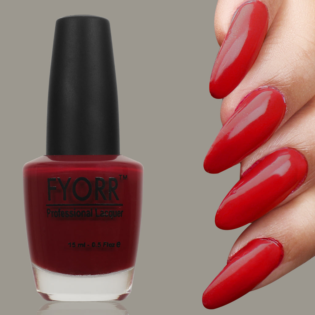 FYORR Maroon Nail Polish Long Lasting Smooth Matte Finish Nail Enamel (Maroon Effect),15Ml