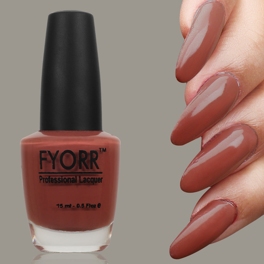 FYORR Coffee Nude Long Lasting Nail Polish, 15 ml (FNNP-26)