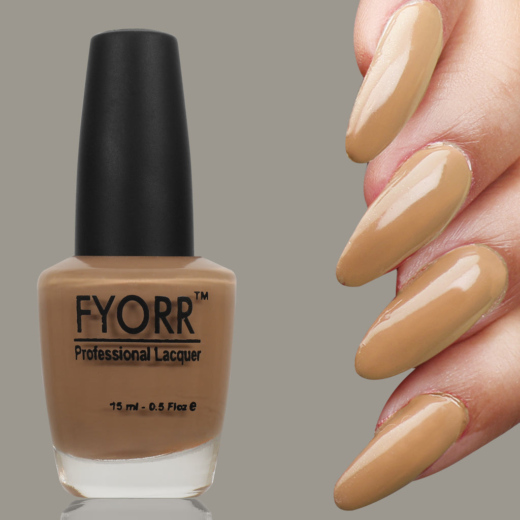 FYORR 15Ml Quick Dry Long Lasting Smooth Matte Finish Nail Polish (Pale Nude)