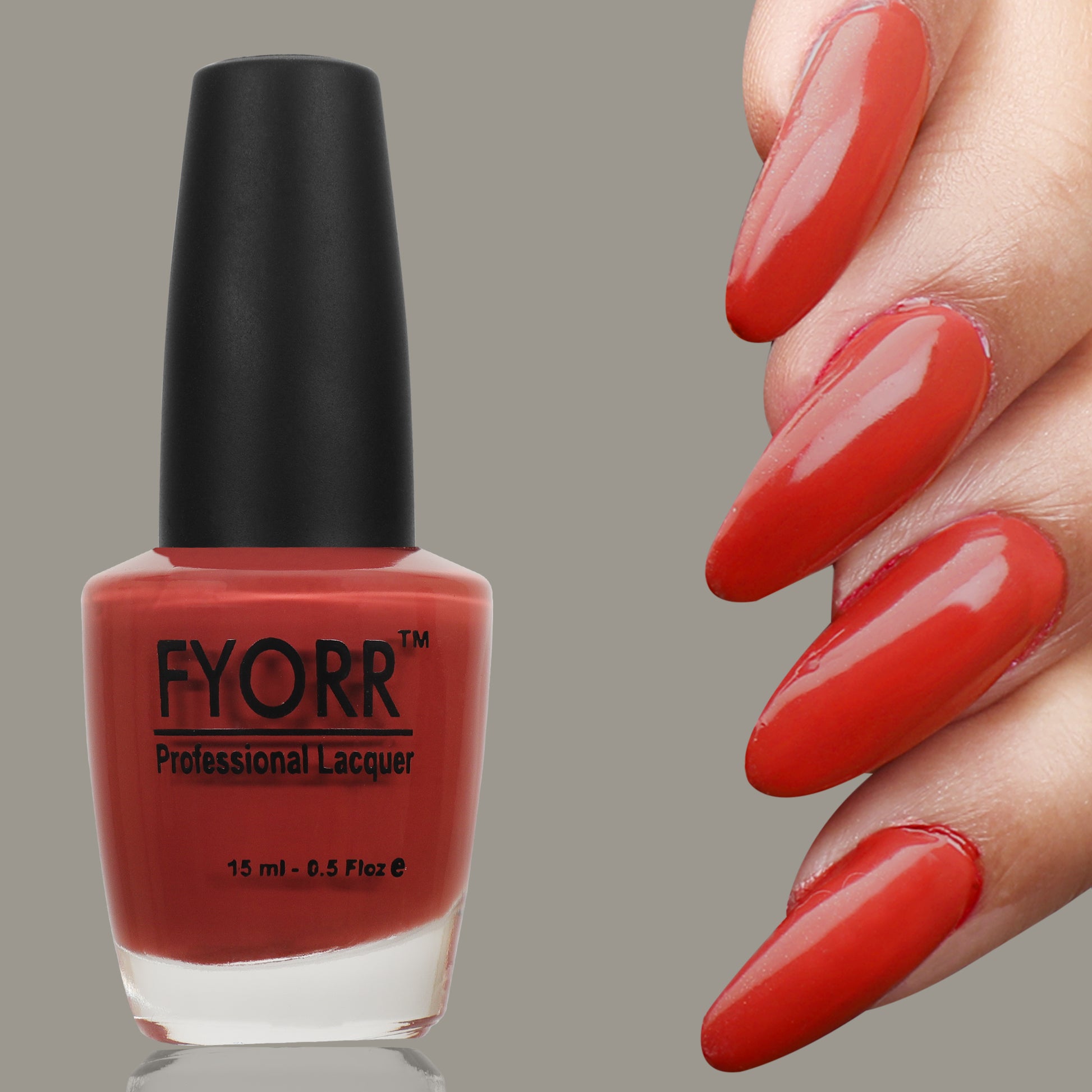 FYORR Warm Brown Long Lasting Nail Polish, 15 ml (FNNP-24)