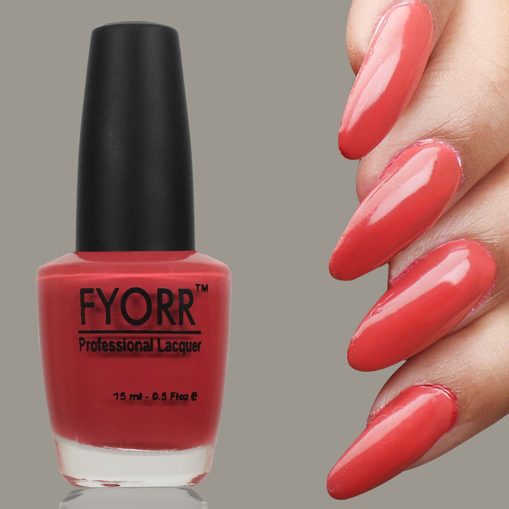 FYORR Red Hot Chic Matte Nail Polish Long Lasting Smooth Finish Nail Enamel (Hot Chic), 15Ml