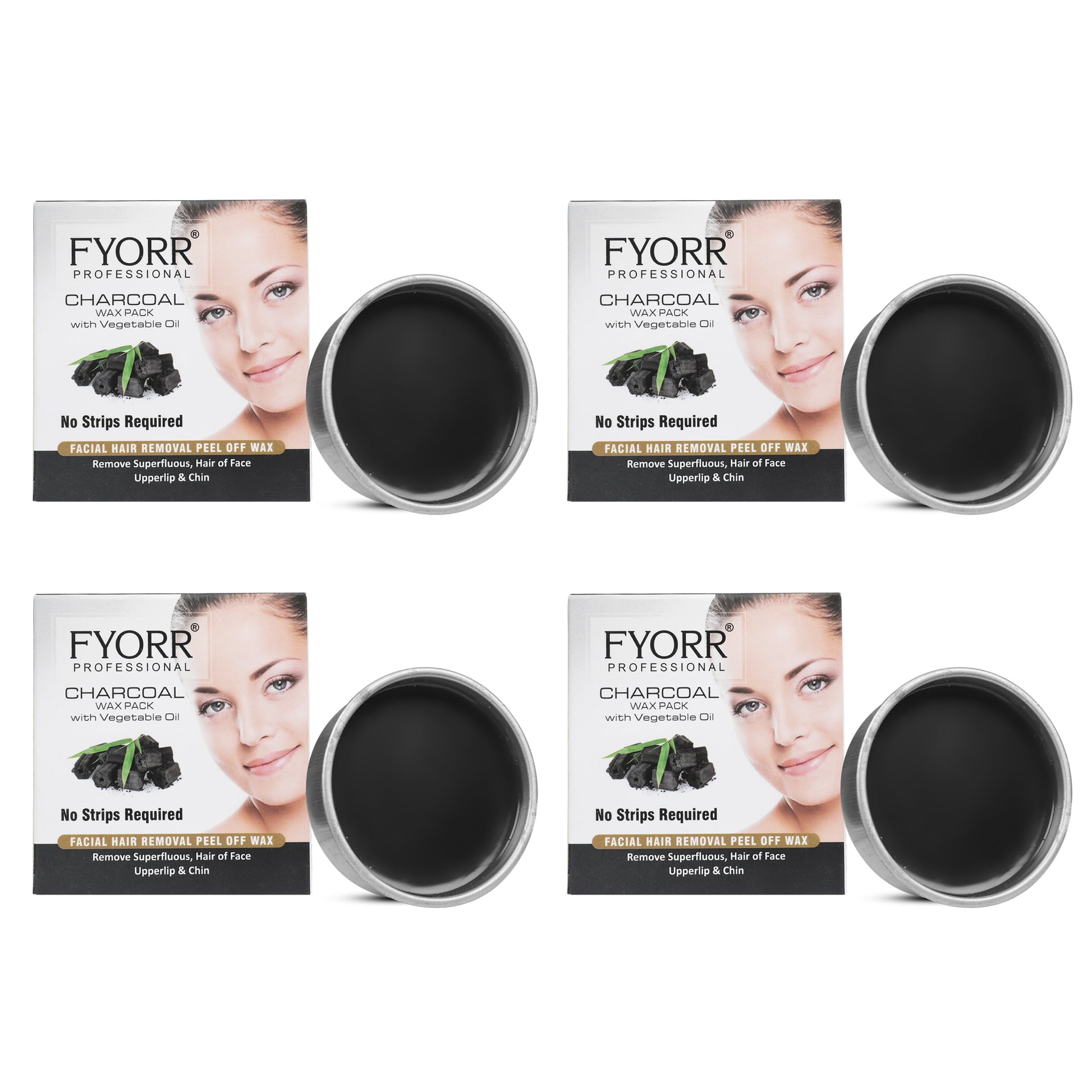 FYORR Fyorr Facial Katori Peel Off Wax Charcoal 80 g each