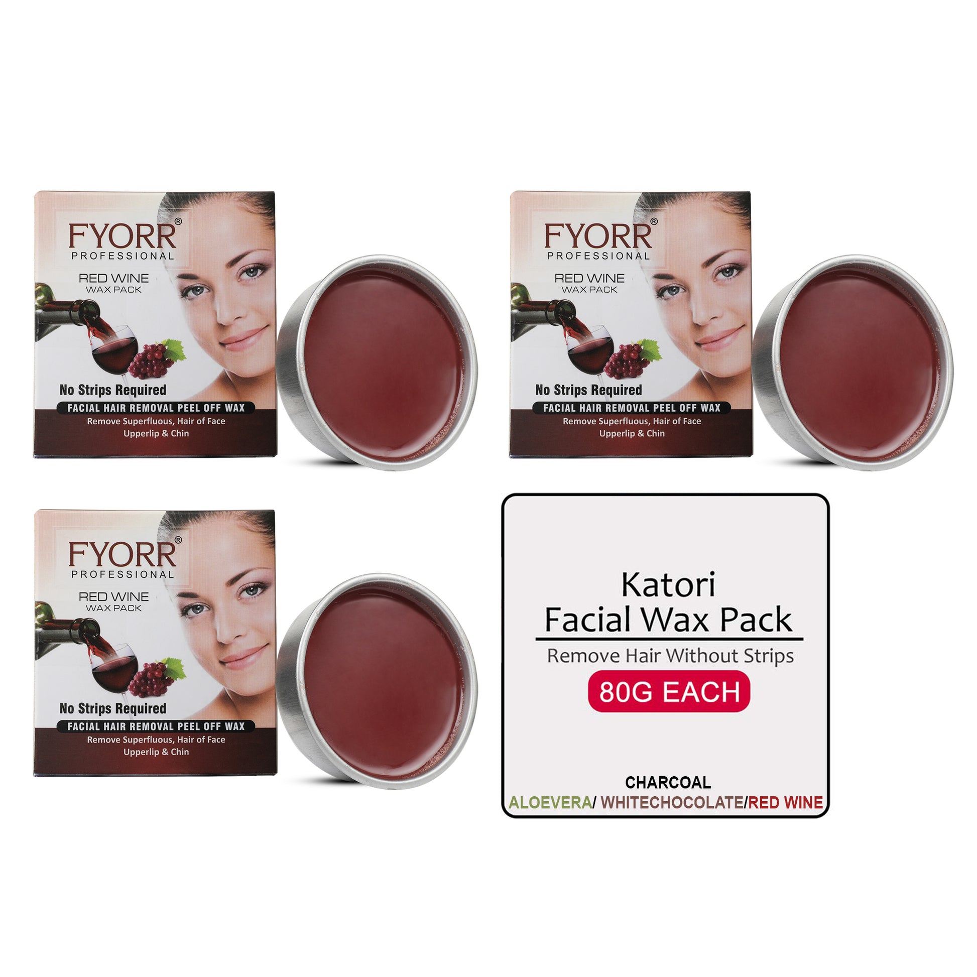 FYORR Fyorr Facial Katori Peel Off Wax Red Wine 80 Gm