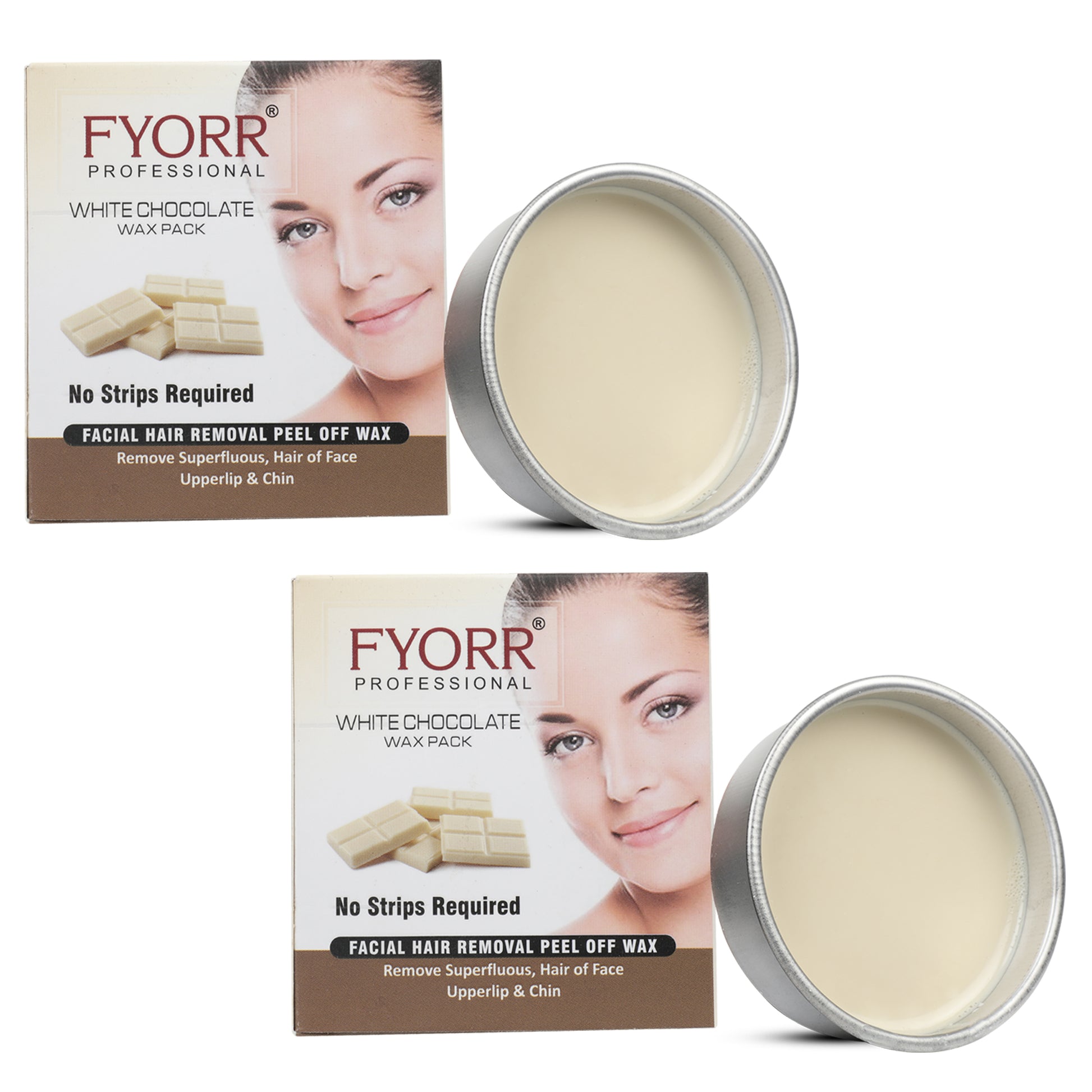 FYORR Facial Katori Peel Off Wax White Chocolate 80 Gm each