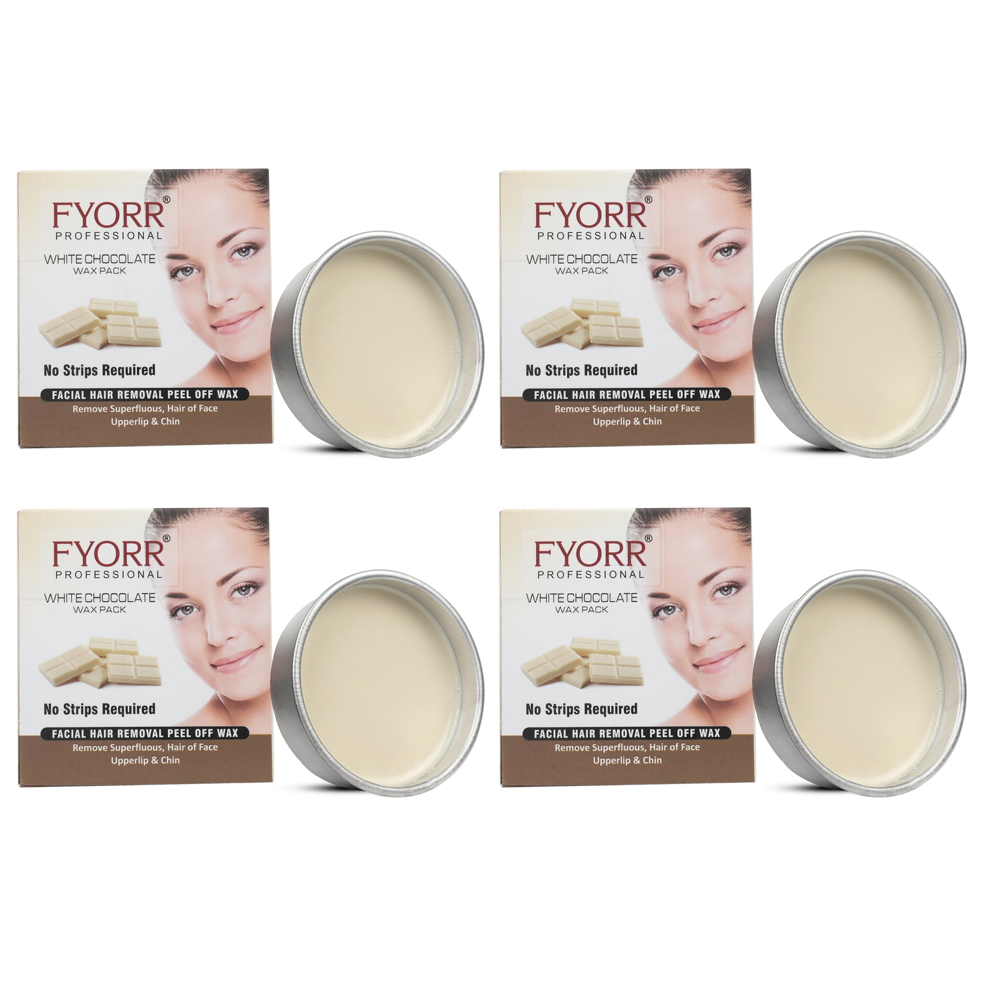 FYORR Facial Katori Peel Off Wax White Chocolate 80 Gm each