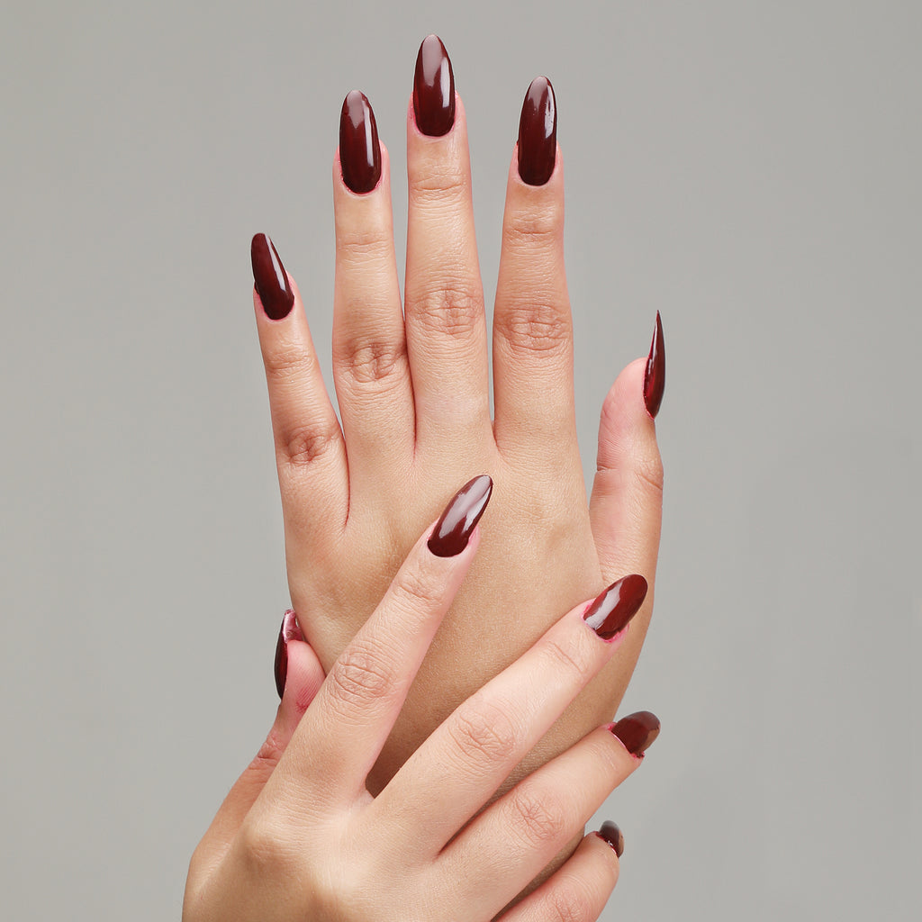 FYORR Dark Maroon Nail Polish Long Lasting Smooth Matte Finish Nail Enamel (Wine Factory),15Ml