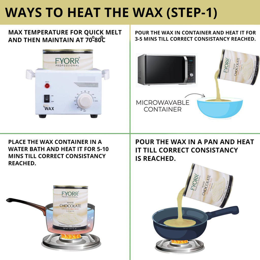 FYORR Liposoluble Milk Body Wax Less Painful Hair N Tan Removal Wax (Milk Wax) (White Chocolate) (700ML)