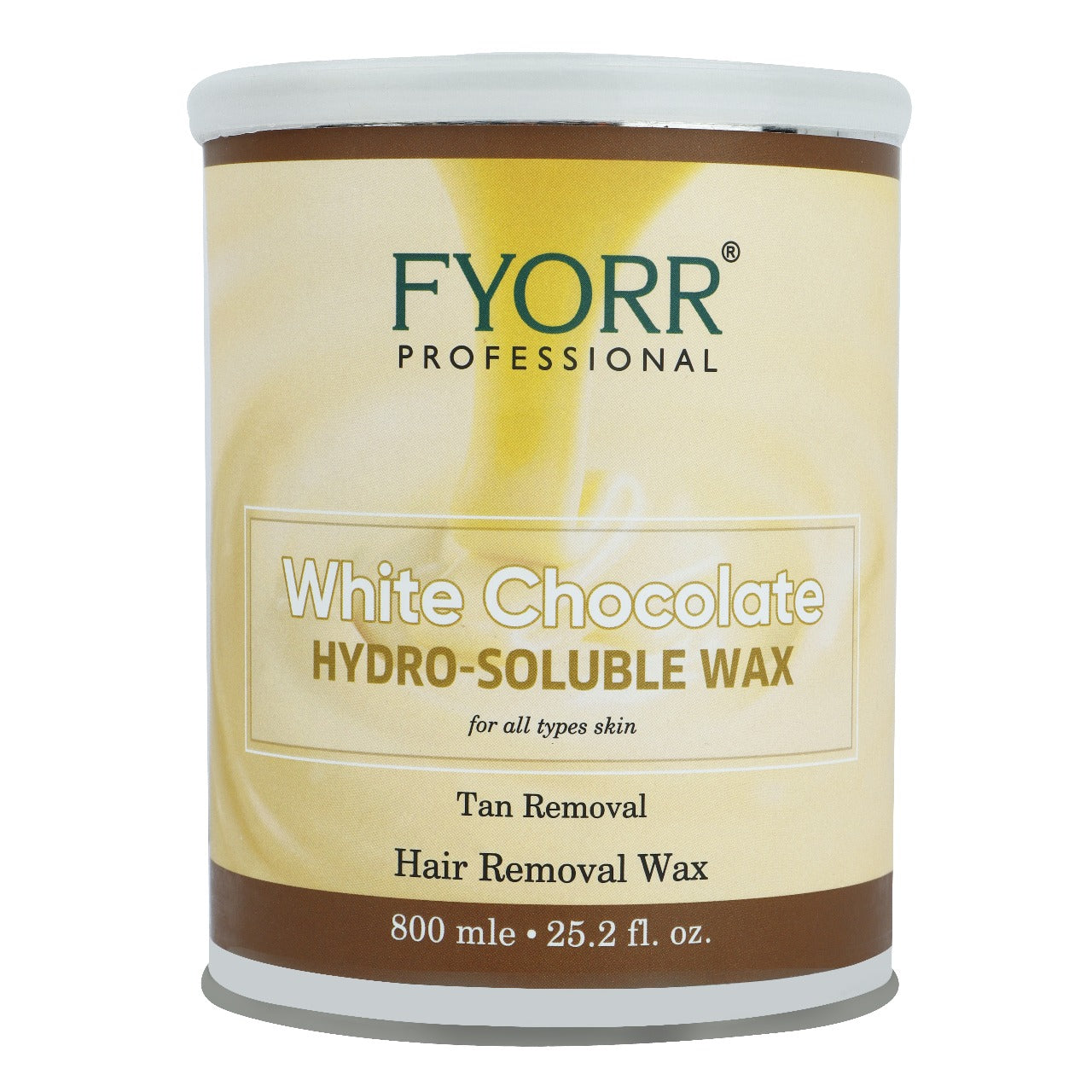FYORR WHITE CHOCOLATE HYDRO-Soluble WAX FOR LEGS AND ARMS