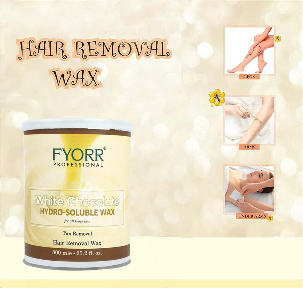 FYORR WHITE CHOCOLATE HYDRO-Soluble WAX FOR LEGS AND ARMS